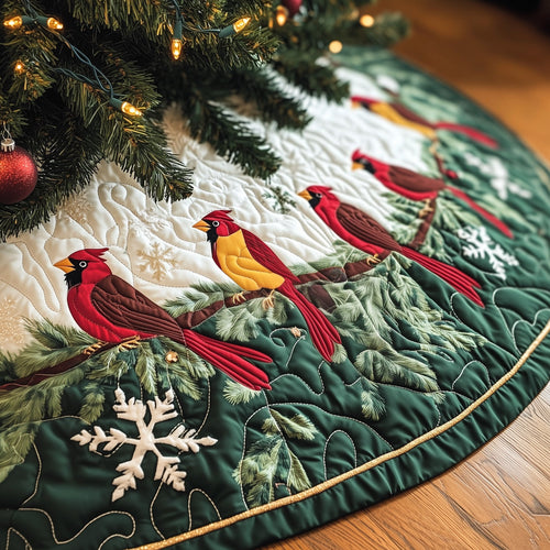 Cardinal Harmony Quilted Tree Skirt GFTONT3927