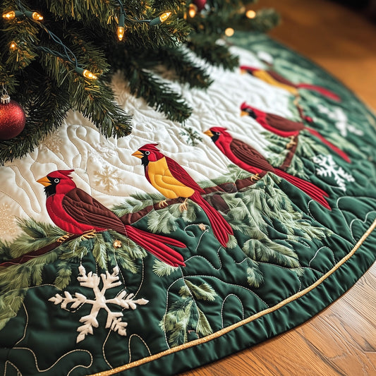 Cardinal Harmony Quilted Tree Skirt GFTONT3927