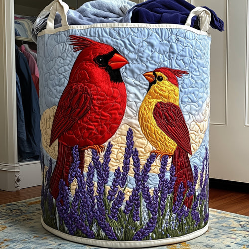 Floral Cardinal Quilted Laundry Basket GFTONT3947