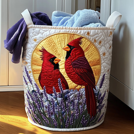 Floral Cardinal Quilted Laundry Basket GFTONT3948