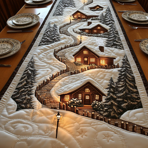 Snow Cabin Quilted Table Runner GFTONT3965