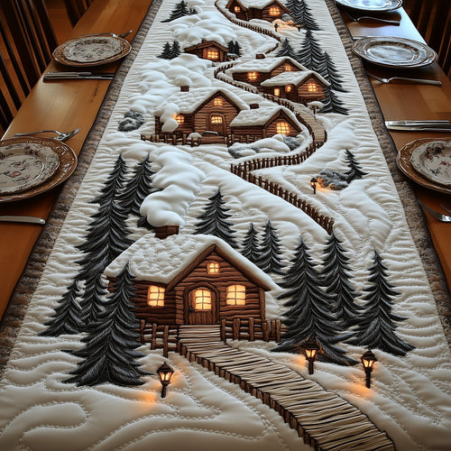 Snow Cabin Quilted Table Runner GFTONT3967
