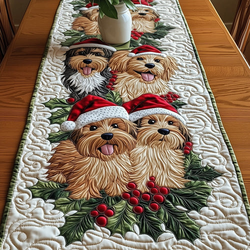 Festive Terrier Quilted Table Runner GFTONT3972