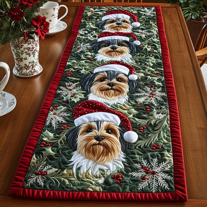Yorkshike Terrier Holiday Quilted Table Runner GFTONT3975
