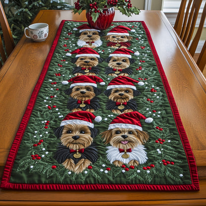 Yorkshike Terrier Holiday Quilted Table Runner GFTONT3976