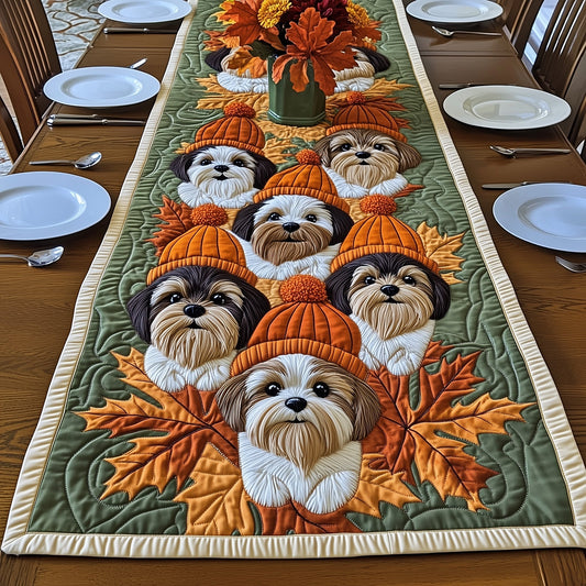 Autumn Terrier Quilted Table Runner GFTONT3981
