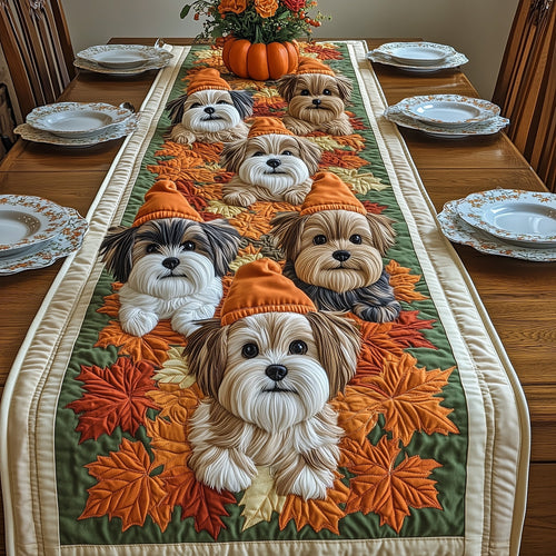 Autumn Terrier Quilted Table Runner GFTONT3982