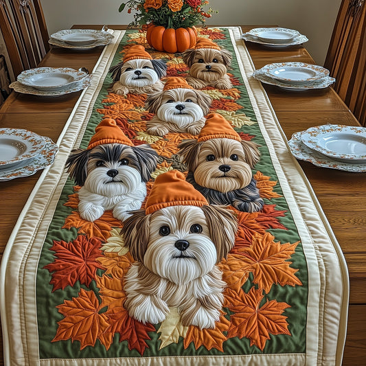 Autumn Terrier Quilted Table Runner GFTONT3982