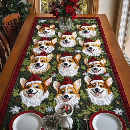 Festive Corgi Quilted Table Runner GFTONT3983