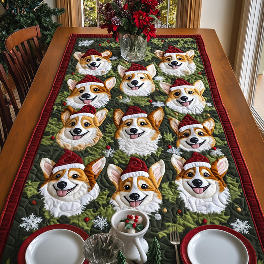 Festive Corgi Quilted Table Runner GFTONT3983