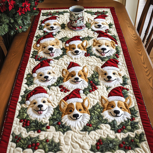 Corgi Holiday Quilted Table Runner GFTONT3985