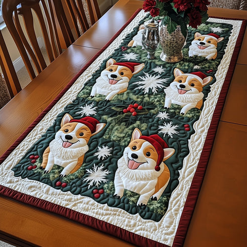 Corgi Holiday Quilted Table Runner GFTONT3987