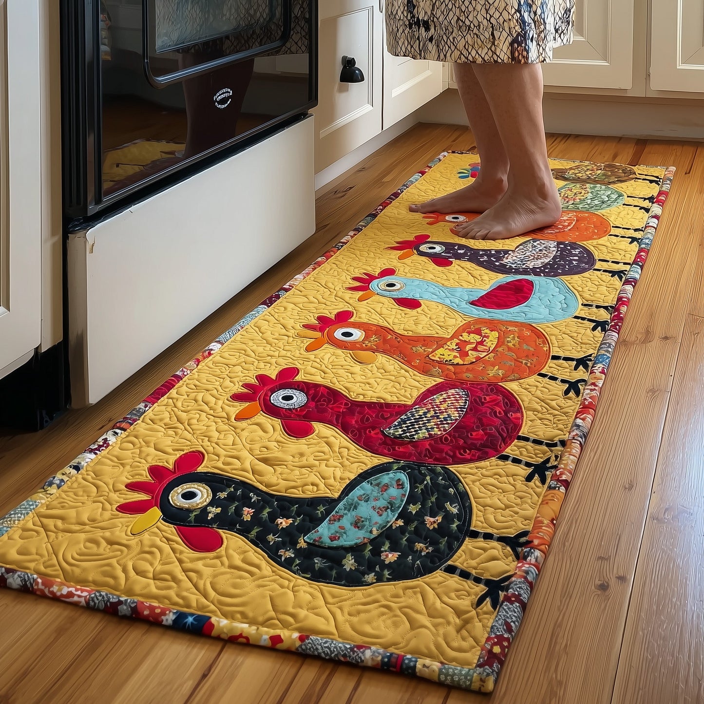 Whimsy Roosters Runner Rug GFTONT3999