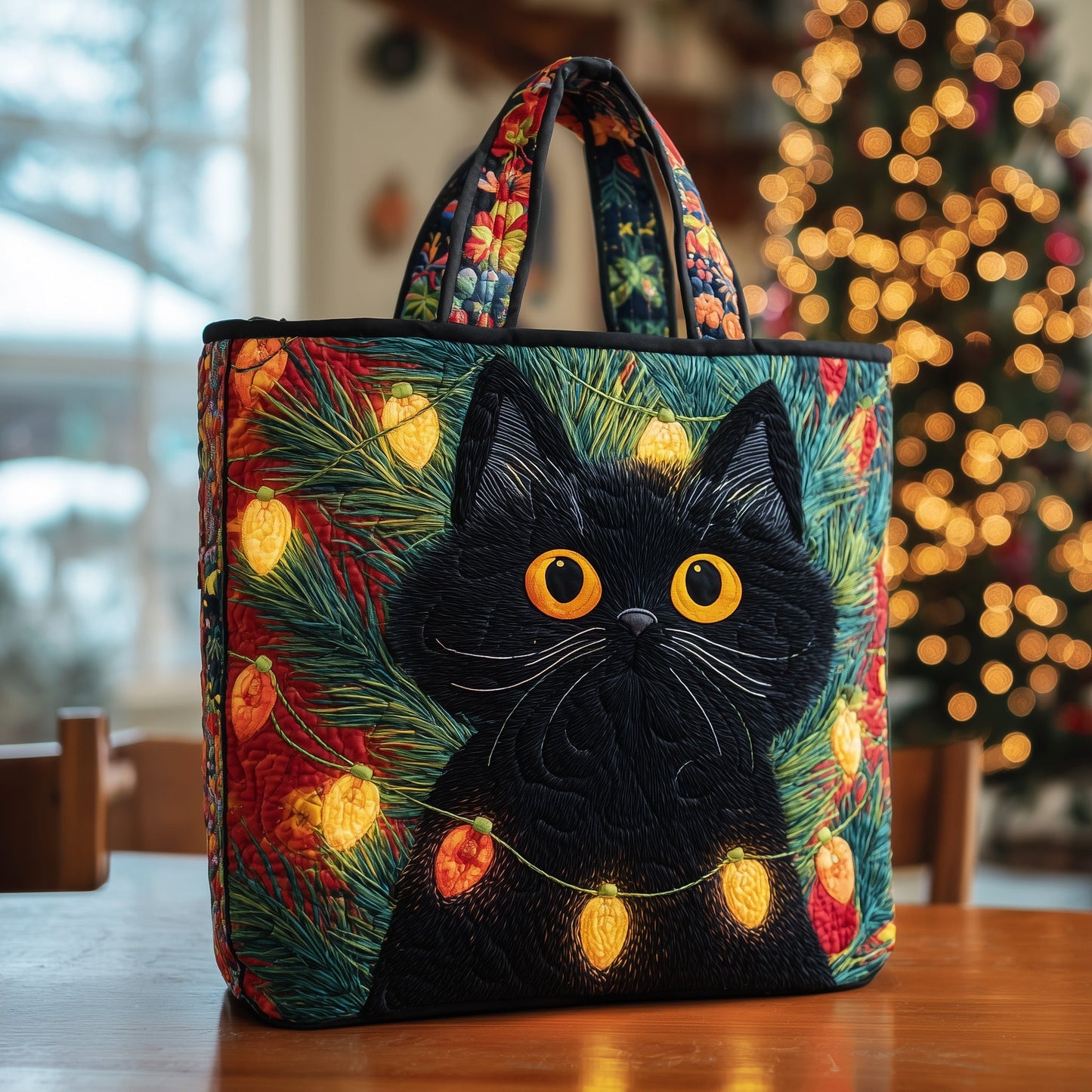 Mischievous Kitten Quilted Tote Bag GFTONT4011