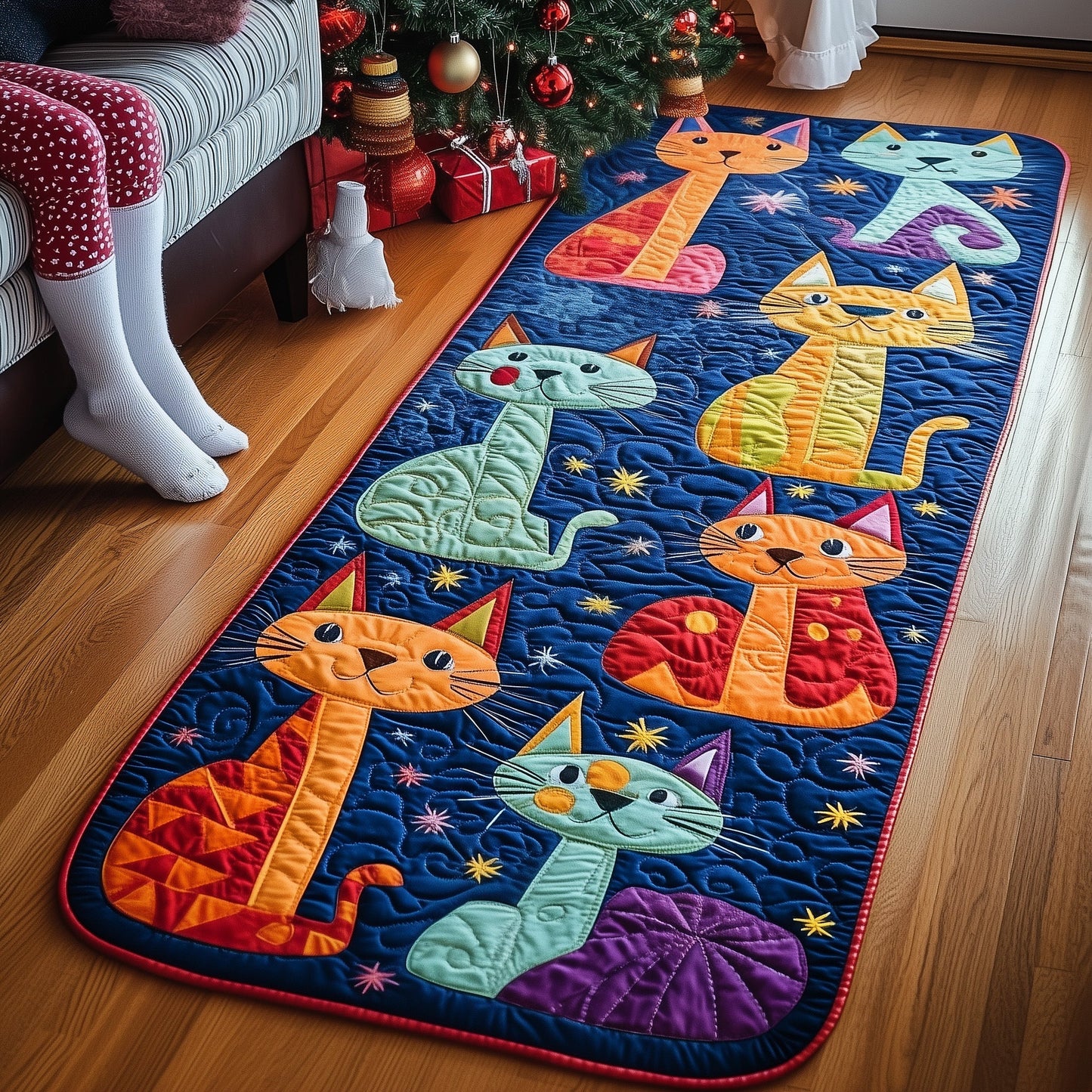 Whimsical Meow Runner Rug GFTONT4034