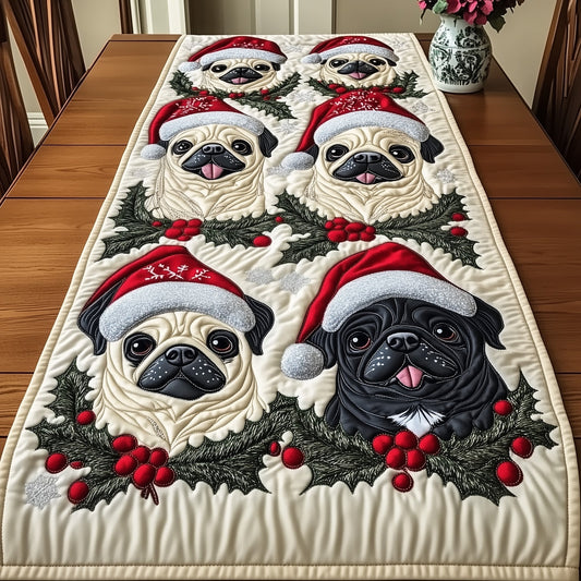 Festive Pugs Quilted Table Runner GFTONT4058