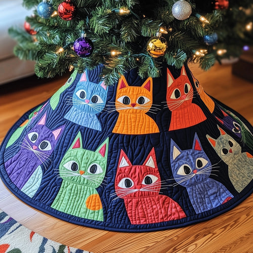 Whimsy Cats Quilted Tree Skirt GFTONT4077