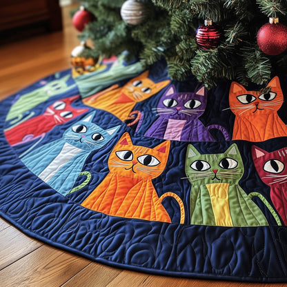 Whimsy Cats Quilted Tree Skirt GFTONT4078