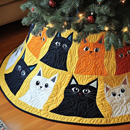 Whimsical Meow Quilted Tree Skirt GFTONT4080