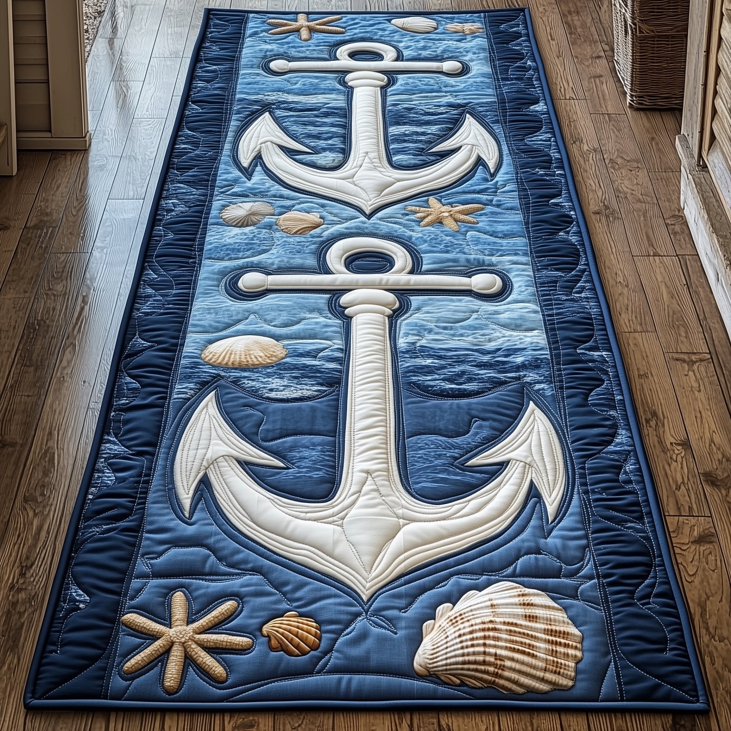 Nautical Anchor Runner Rug GFTONT4104