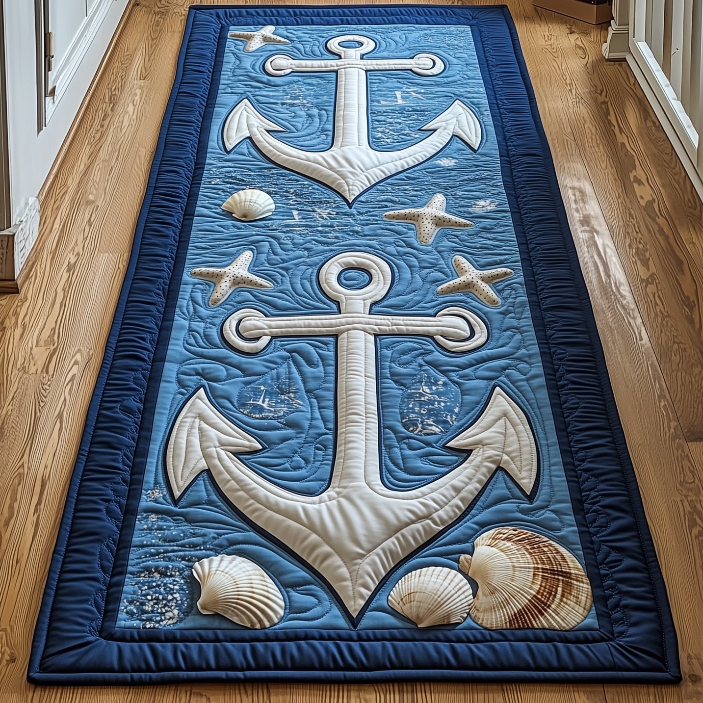 Nautical Anchor Runner Rug GFTONT4105