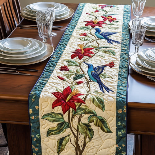 Humming Bird Bloom Quilted Table Runner GFTONT411