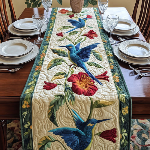 Humming Bird Bloom Quilted Table Runner GFTONT412