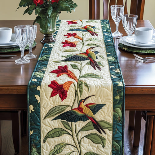 Humming Bird Bloom Quilted Table Runner GFTONT413