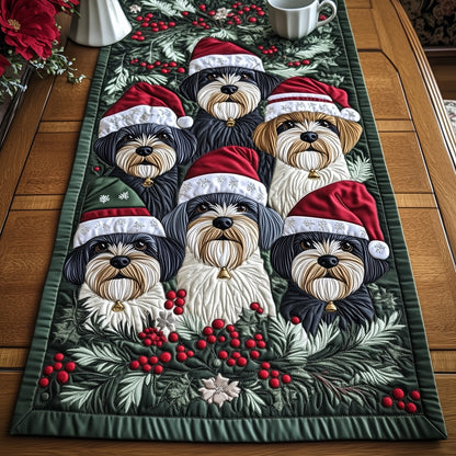 Festive Schnauzer Quilted Table Runner GFTONT4161