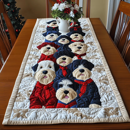Festive Schnauzer Quilted Table Runner GFTONT4164