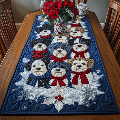 Festive Schnauzer Quilted Table Runner GFTONT4165