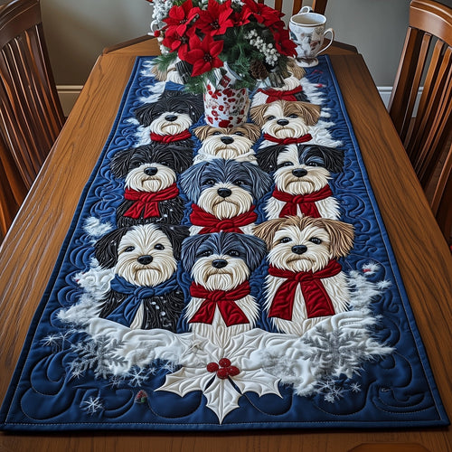 Festive Schnauzer Quilted Table Runner GFTONT4165