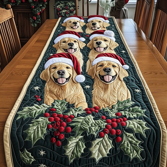 Festive Golden Retriever Quilted Table Runner GFTONT4250