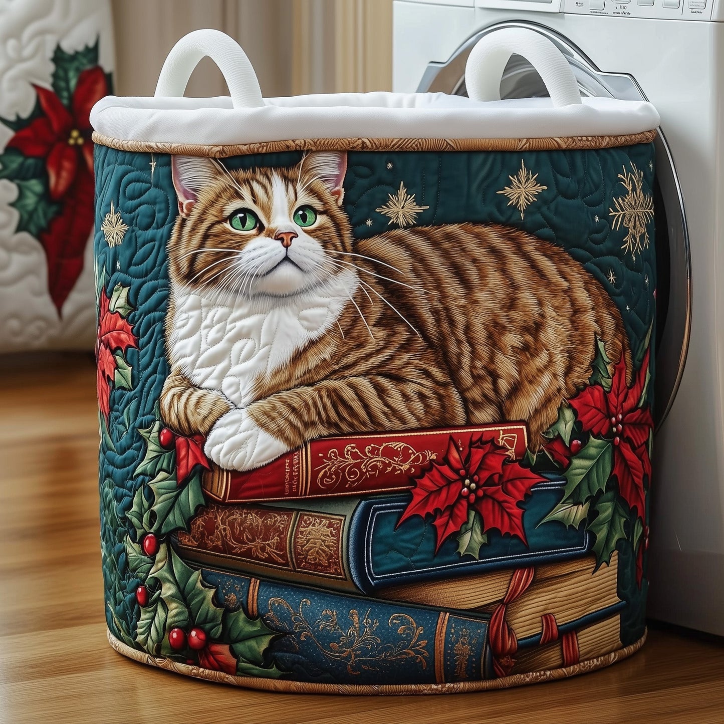 Holiday Reader Quilted Laundry Basket GFTONT4266