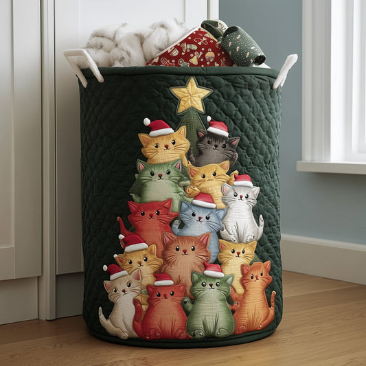 Cat Tree Quilted Laundry Basket GFTONT4270