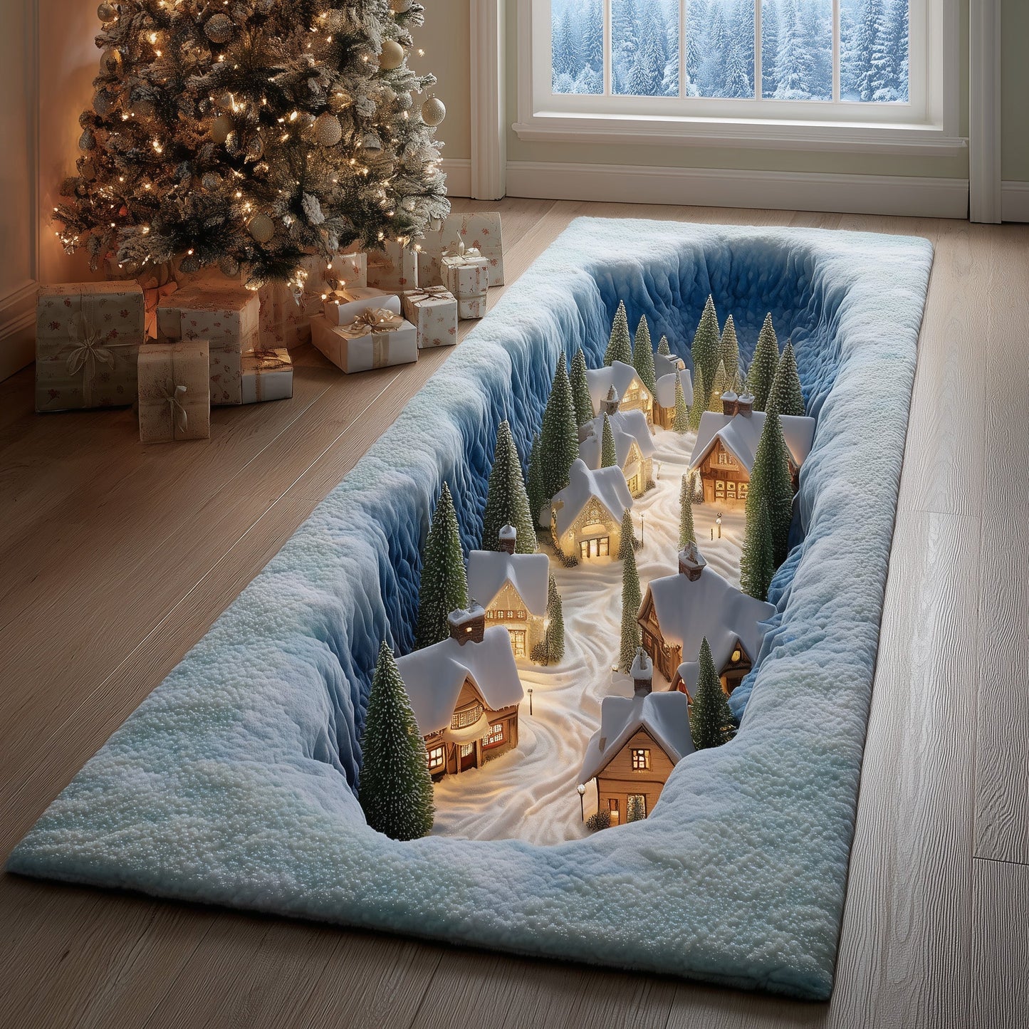 Icy Village Runner Rug GFTONT4283