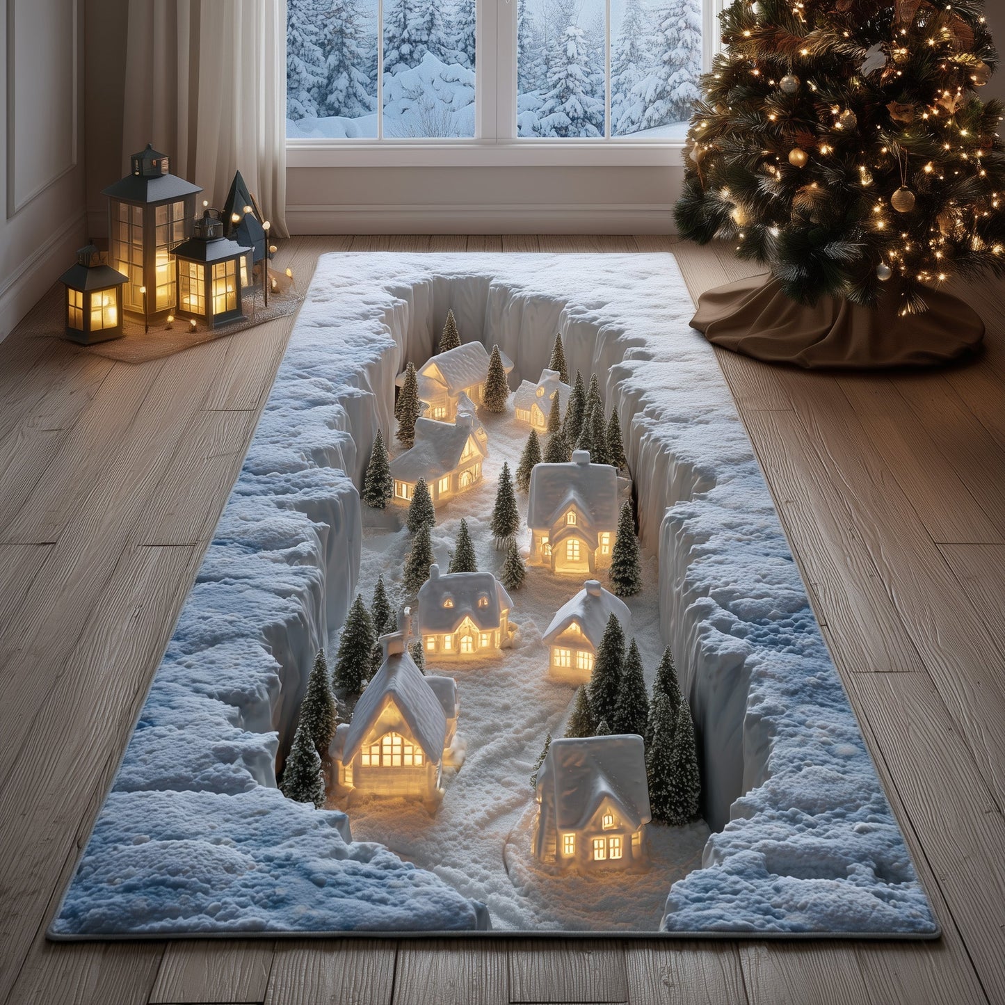 Icy Village Runner Rug GFTONT4284