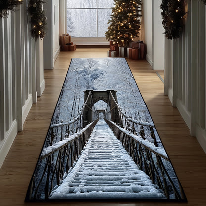 Snowy Bridge Cross Runner Rug GFTONT4285