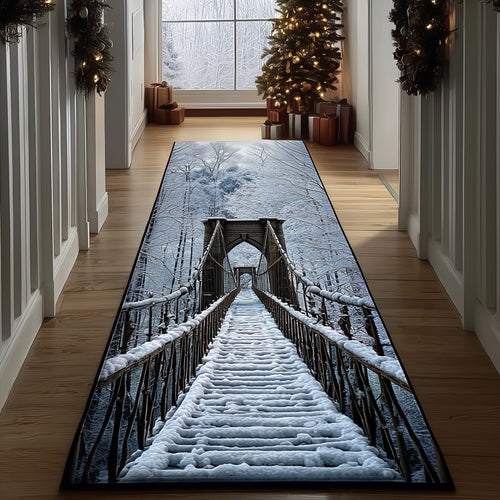 Snowy Bridge Cross Runner Rug GFTONT4285