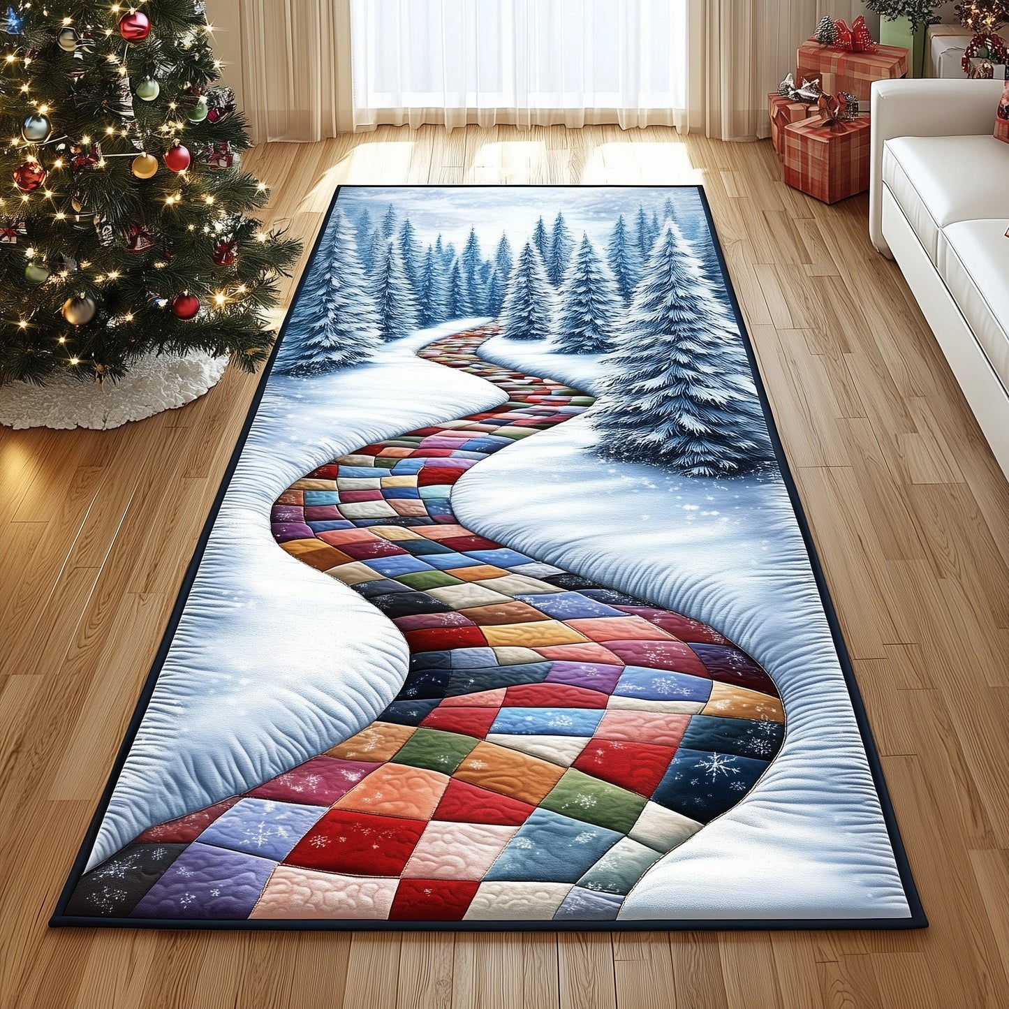 Snowy Path Runner Rug GFTONT4287