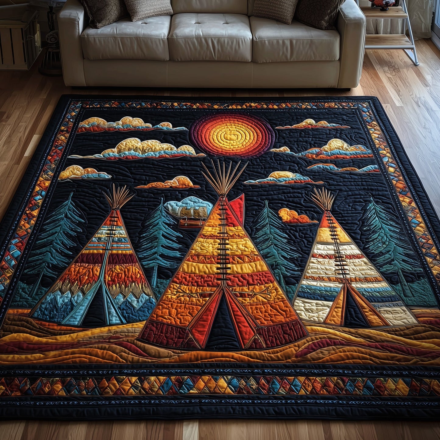 Native TeePee Area Rug GFTONT4298