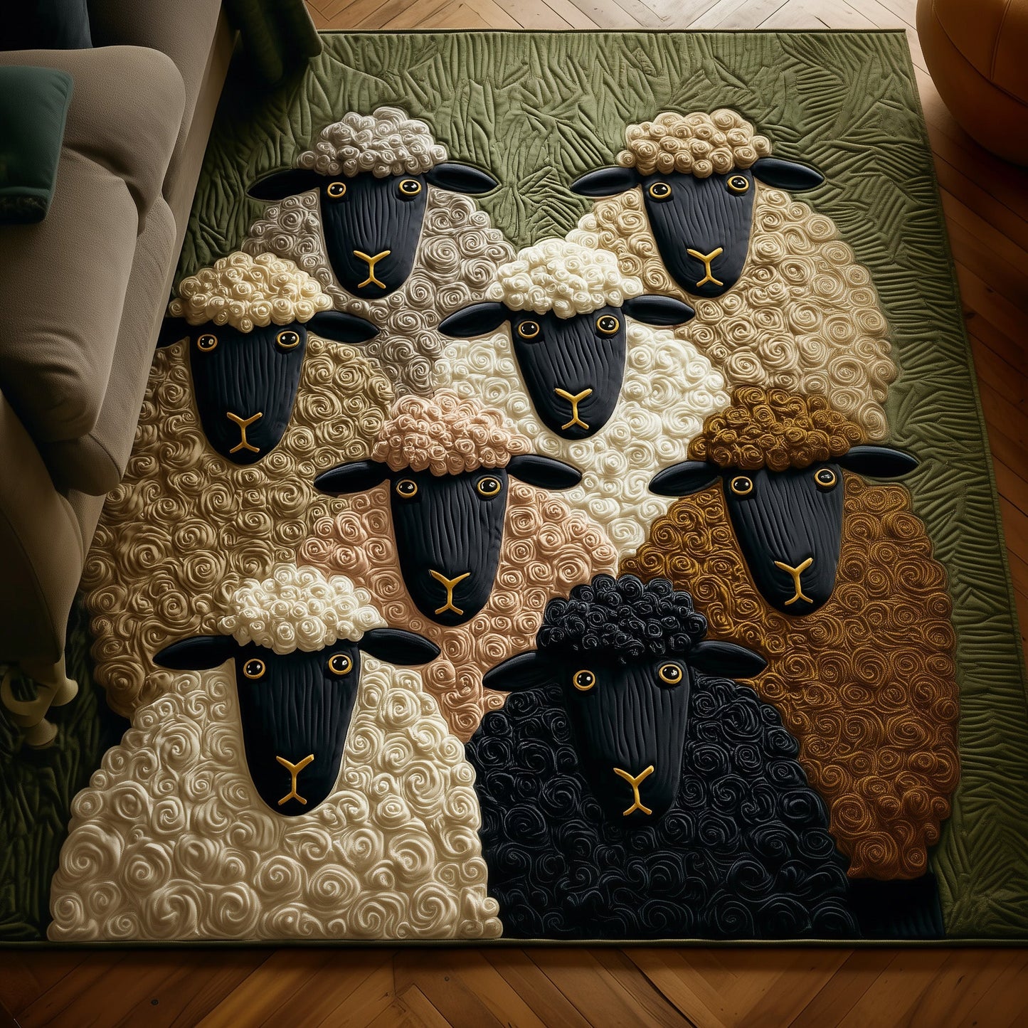 Whimsical Sheep Area Rug GFTONT4303
