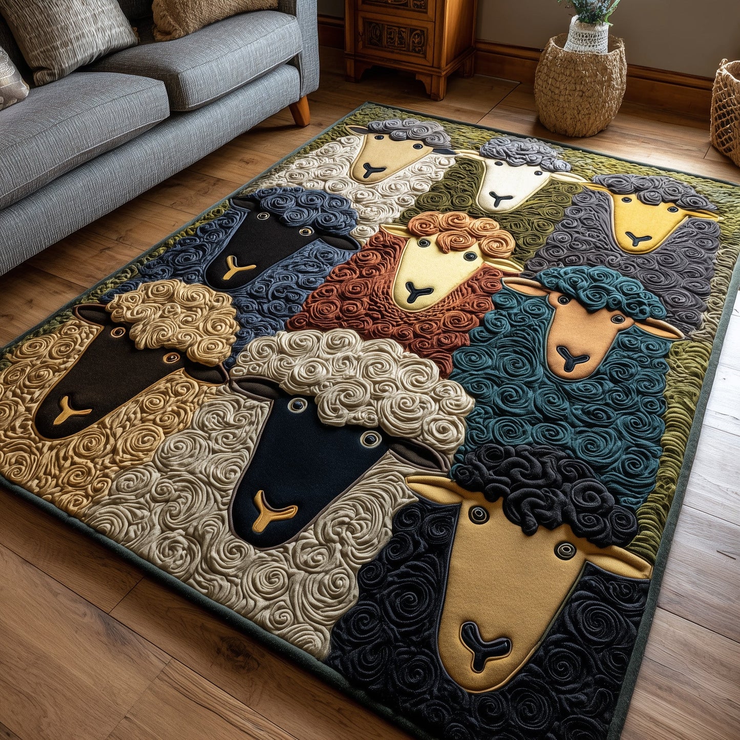 Whimsical Sheep Area Rug GFTONT4305