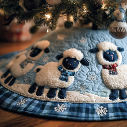 Affectionate Sheeps Quilted Tree Skirt GFTONT4388