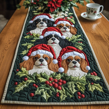 Christmas King Charles Quilted Table Runner GFTONT4414