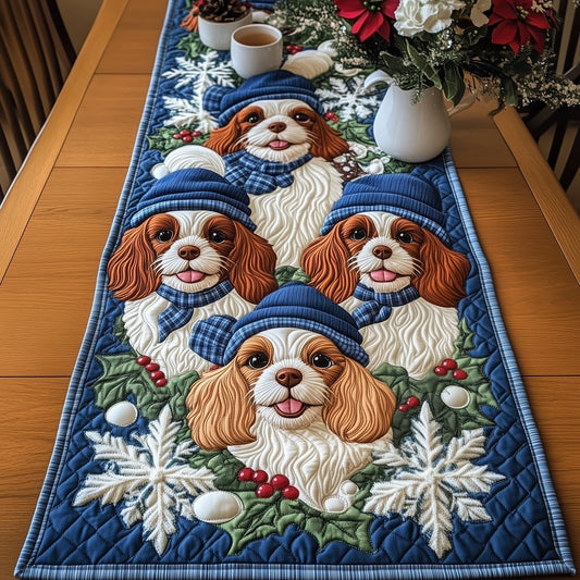Festive King Charles Quilted Table Runner GFTONT4416