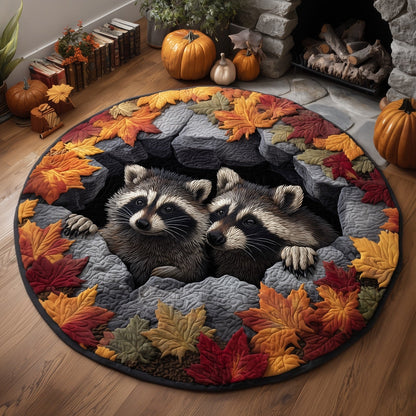 Raccoon Family Quilted Round Mat GFTONT4430