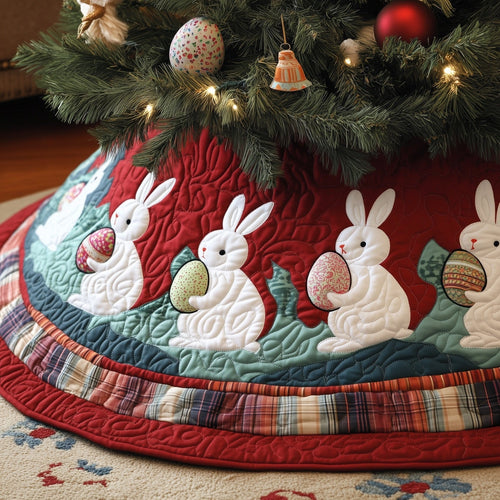 Cutesy Bunnies Quilted Tree Skirt GFTONT4434