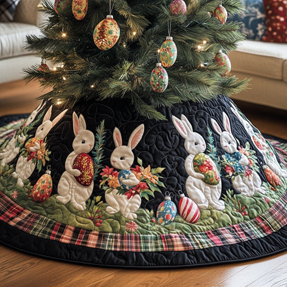 Cutesy Bunnies Quilted Tree Skirt GFTONT4436