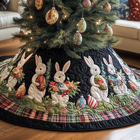 Cutesy Bunnies Quilted Tree Skirt GFTONT4436